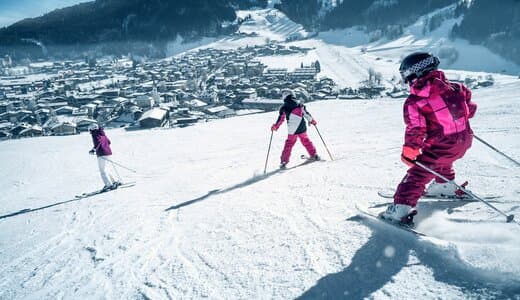 Maiskogel piste met uitzicht